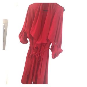 Burgundy Duster/Shrug  (Lightweight)/ cuff sleeves